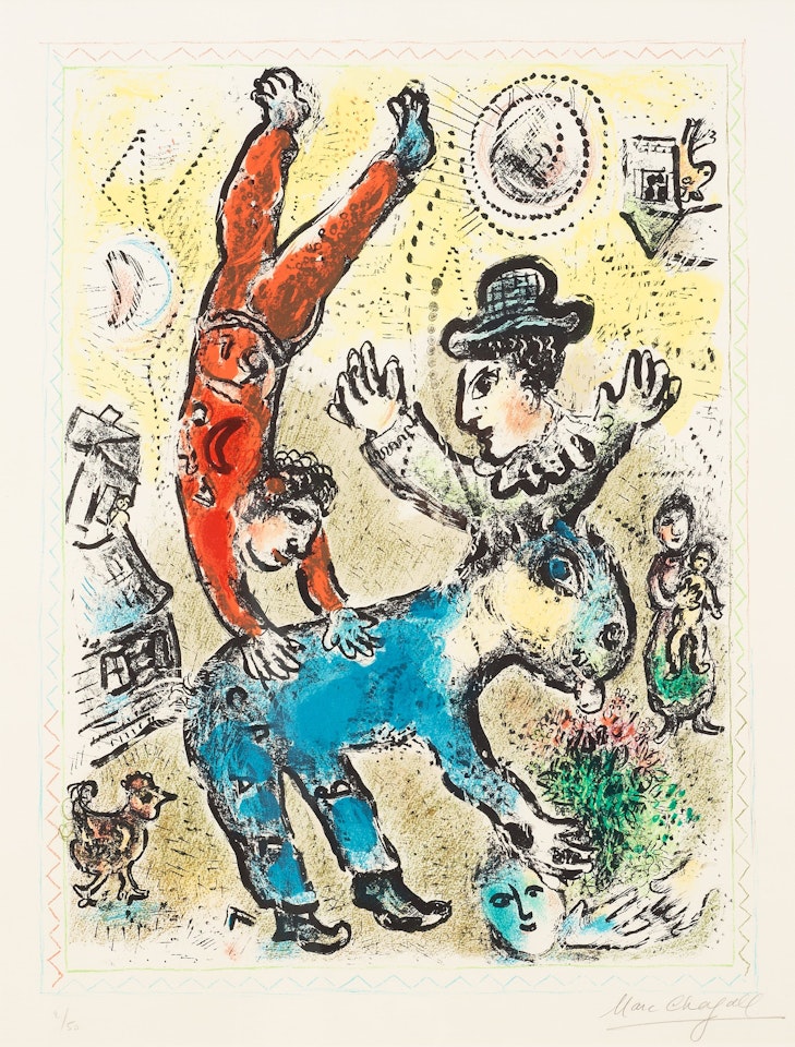 "L"acrobat rouge" by Marc Chagall