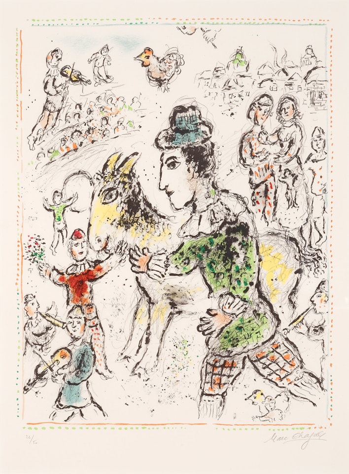 "Clown a la chévre jaune" by Marc Chagall