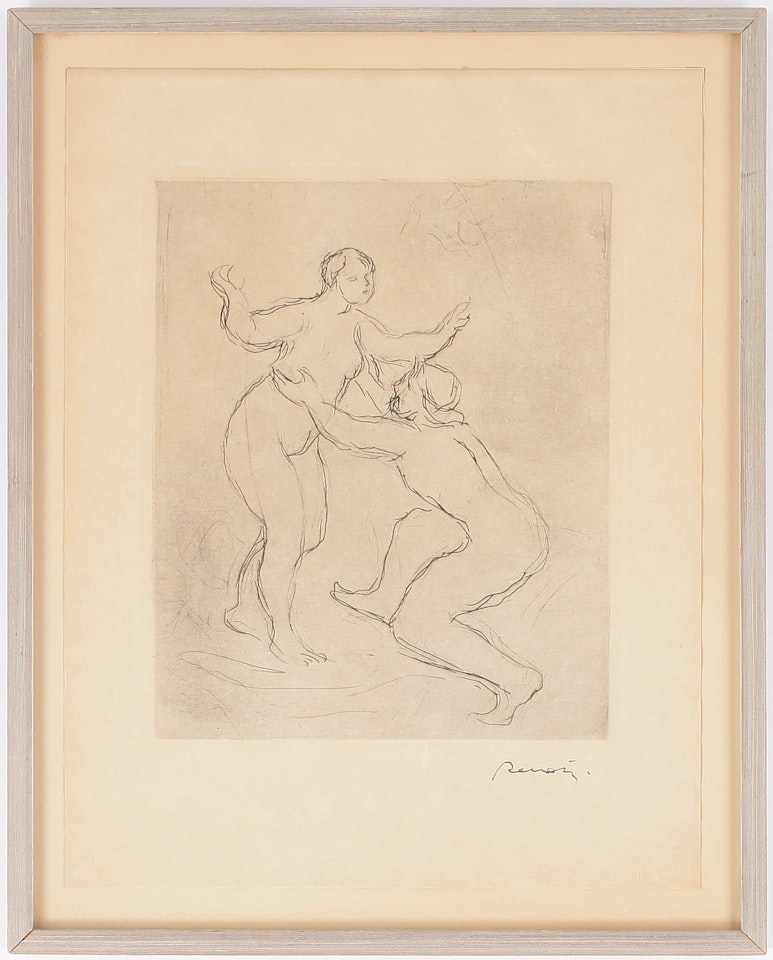 AUGUSTE RENOIR, Etsning och mjukgrundsetsning; "Le fleuve scamandre (1re planche) " by Pierre-Auguste Renoir