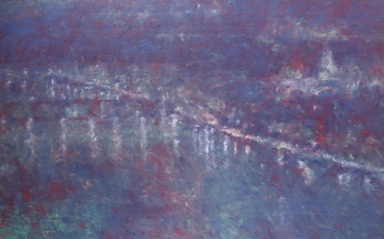 "Stad vid flod (Heidelberg) " (City by the river, Heidelberg) by Ola Billgren