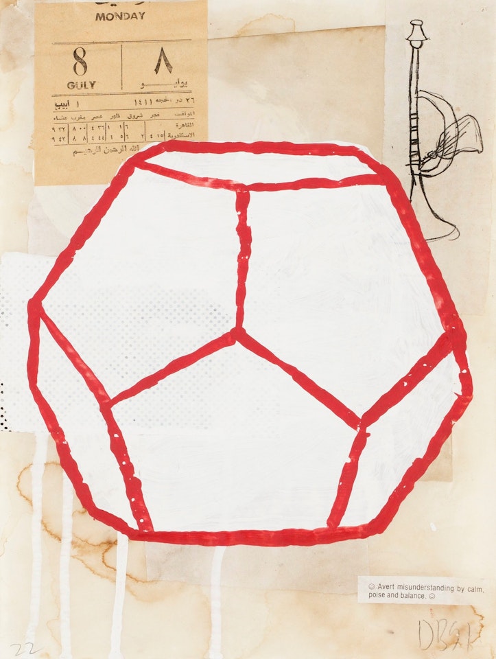 "Red line drawing" by Donald Baechler