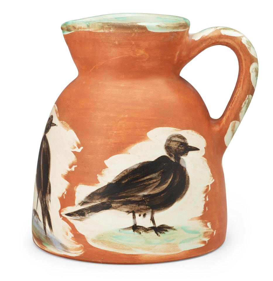 A faience pitcher "Pichet aux oiseaux" by Pablo Picasso