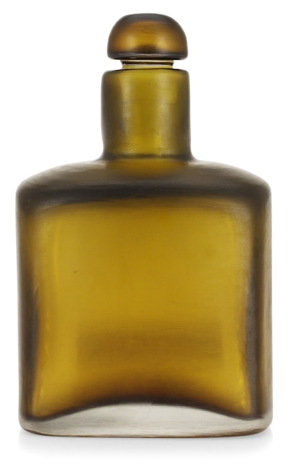 A Paolo Venini glass decanter "Inciso" by Paolo Venini