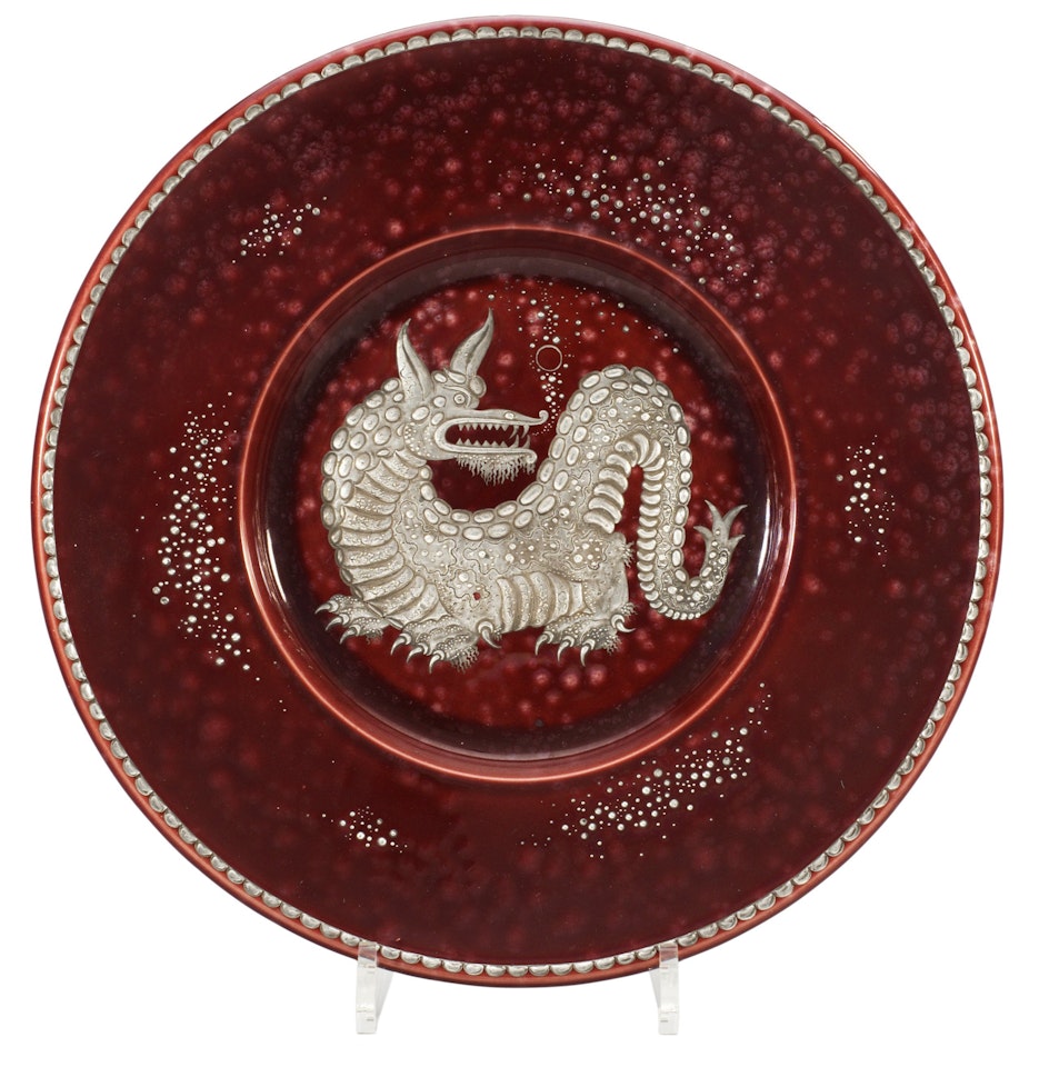 A Wilhelm Kåge "Argenta" dish by Wilhelm Kage