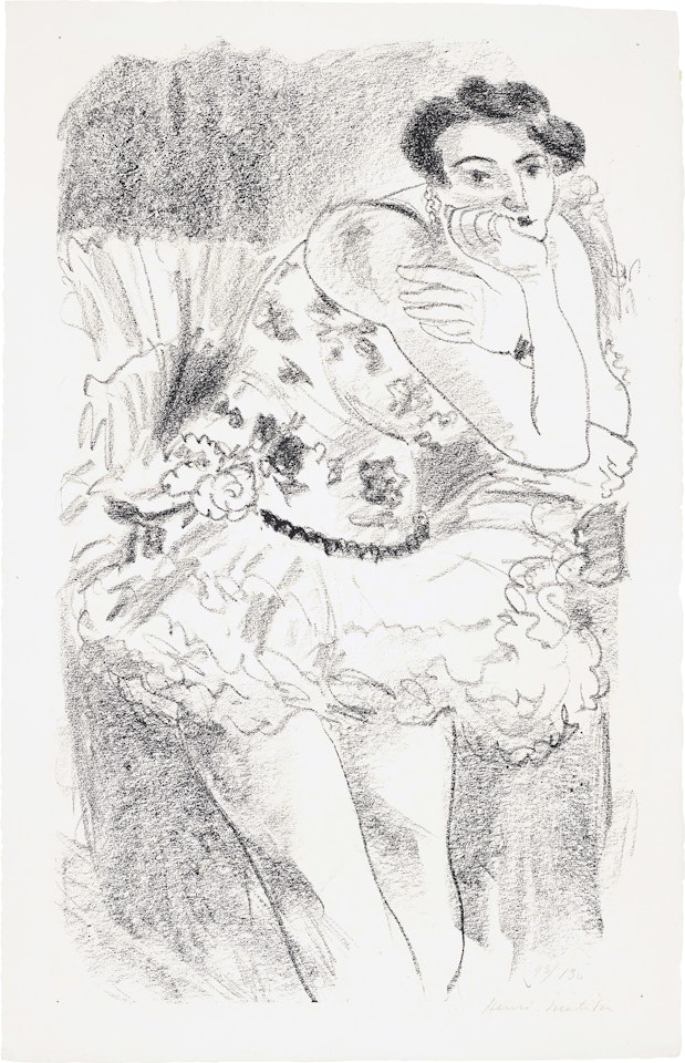 Danseuse debout, accoudée (Dancer standing accoudée), from Dix danseuses (Ten Dancers) (D. 482) by Henri Matisse