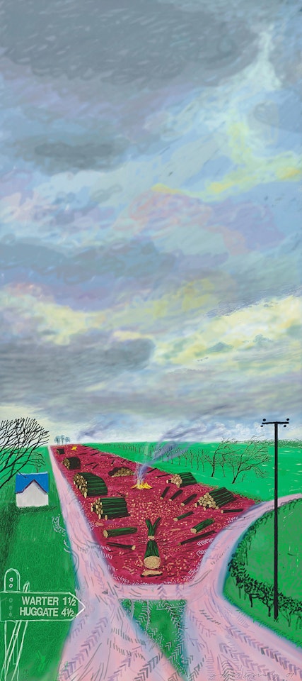 Less Trees Near Warter by David Hockney