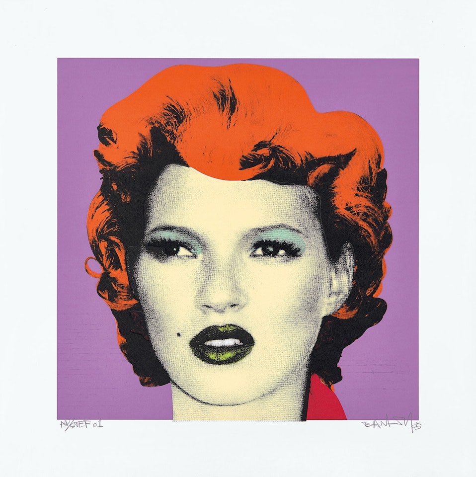 Kate Moss (Purple/Orange) by Banksy