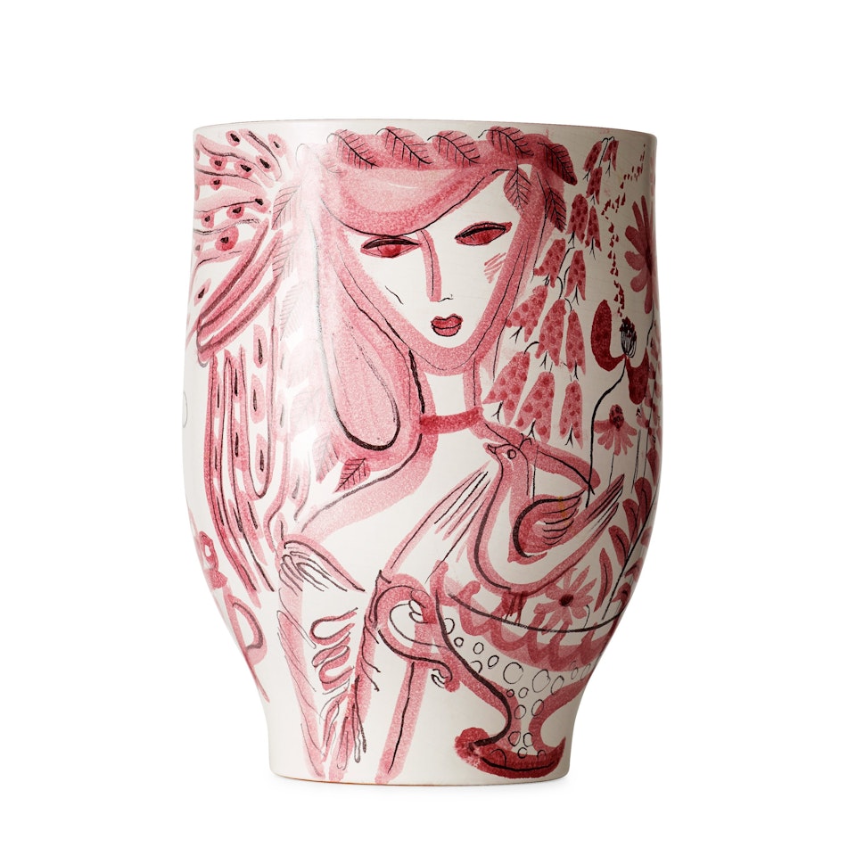 A Stig Lindberg faience vase by Stig Lindberg