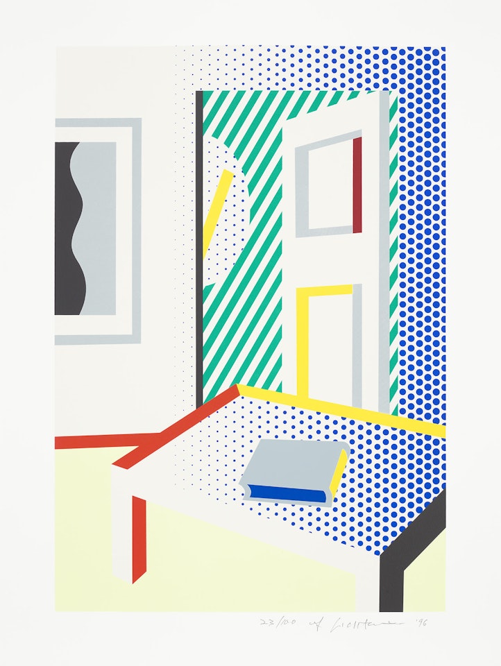 Virtual Interior with Book, from the American Academy of Arts and Letters: Centennial Portfolio by Roy Lichtenstein