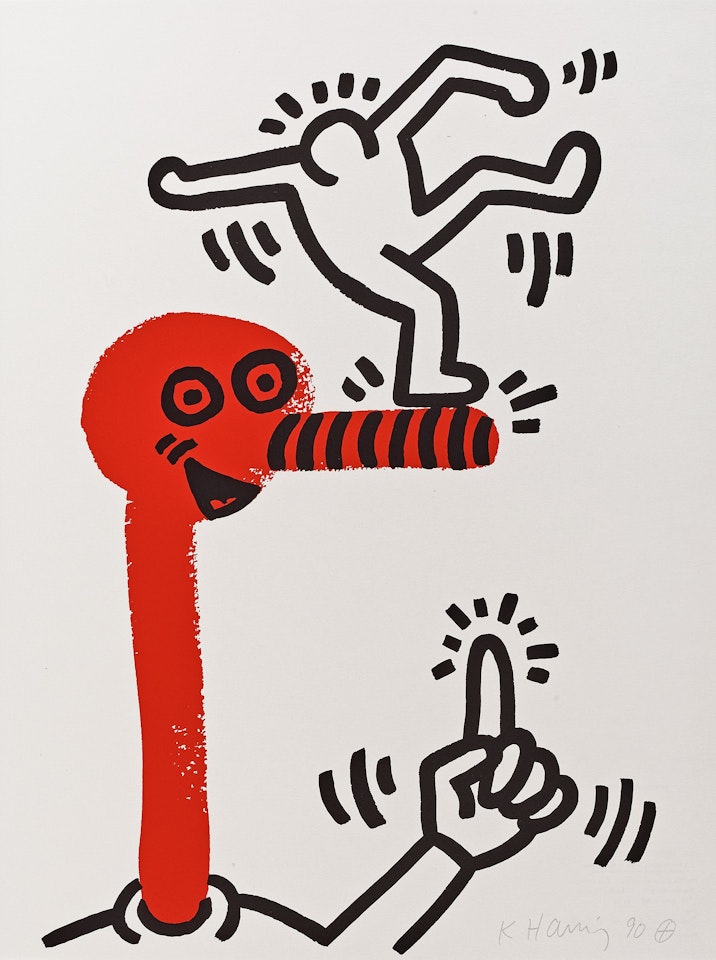"The story of Red and Blue" by Keith Haring