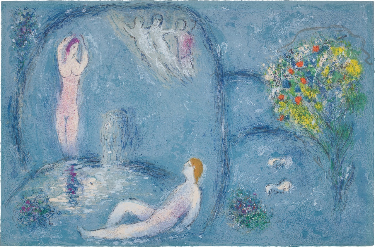 La Caverne des nymphes (The Nymph's Cave), from Daphnis et Chloé (Daphnis and Chloé) (M. 321, C. 46) by Marc Chagall