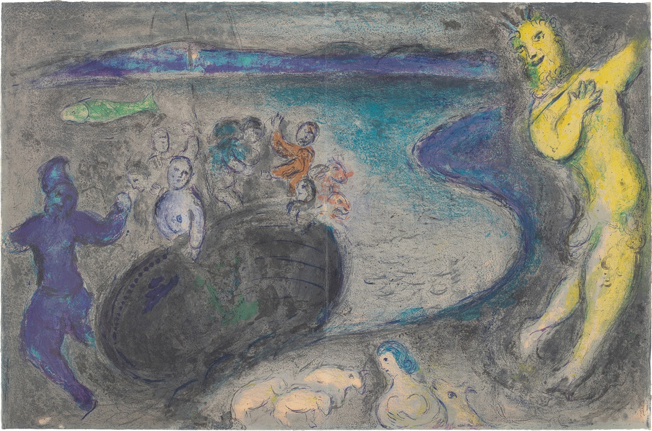 Le Songe du Capitaine Bryaxis (Captain Bryaxis' Dream), from Daphnis et Chloé (Daphnis and Chloé) (M. 328, C. 46) by Marc Chagall