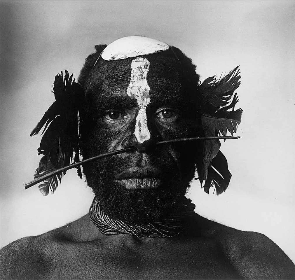 "Tribesman with Nose Ornament (New Guinea, 1970) " by Irving Penn
