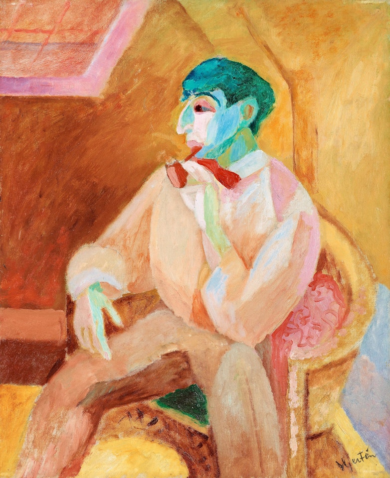 Isaac with a pipe by Sigrid Hjertén