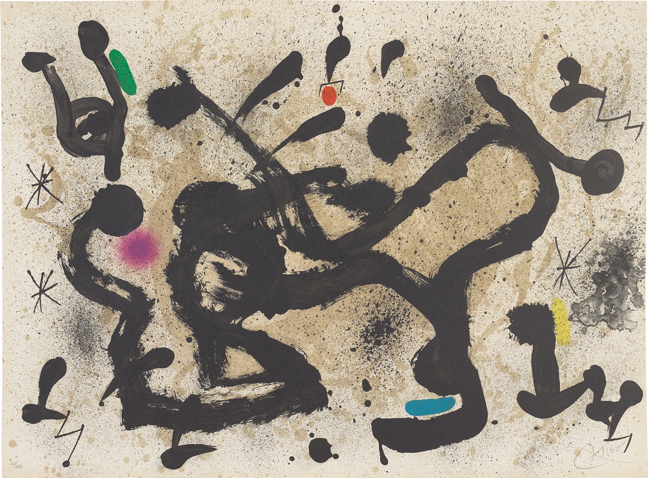 Untitled, plate 1 from Homentage a Joan Prats (Tribute to Joan Prats) (M. 1033, C. 208) by Joan Miró