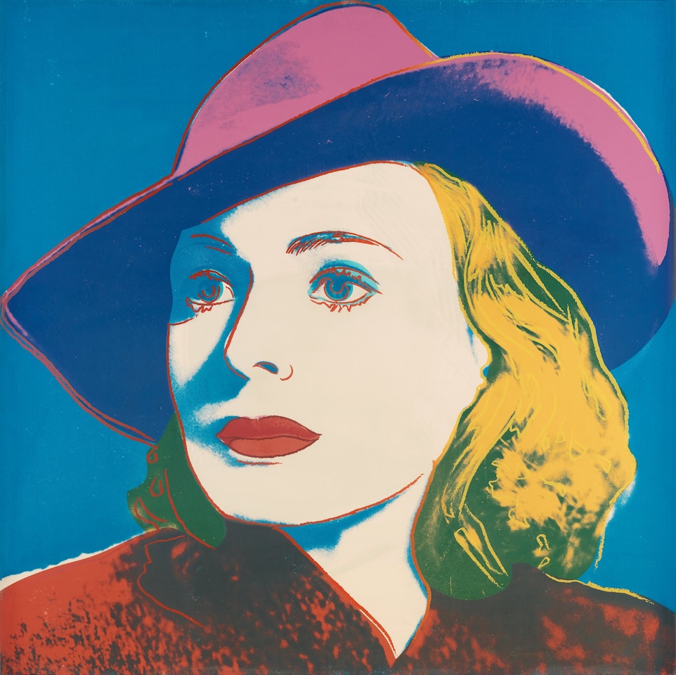 "Ingrid Bergman" (Three portraits of Ingrid Bergman). by Andy Warhol