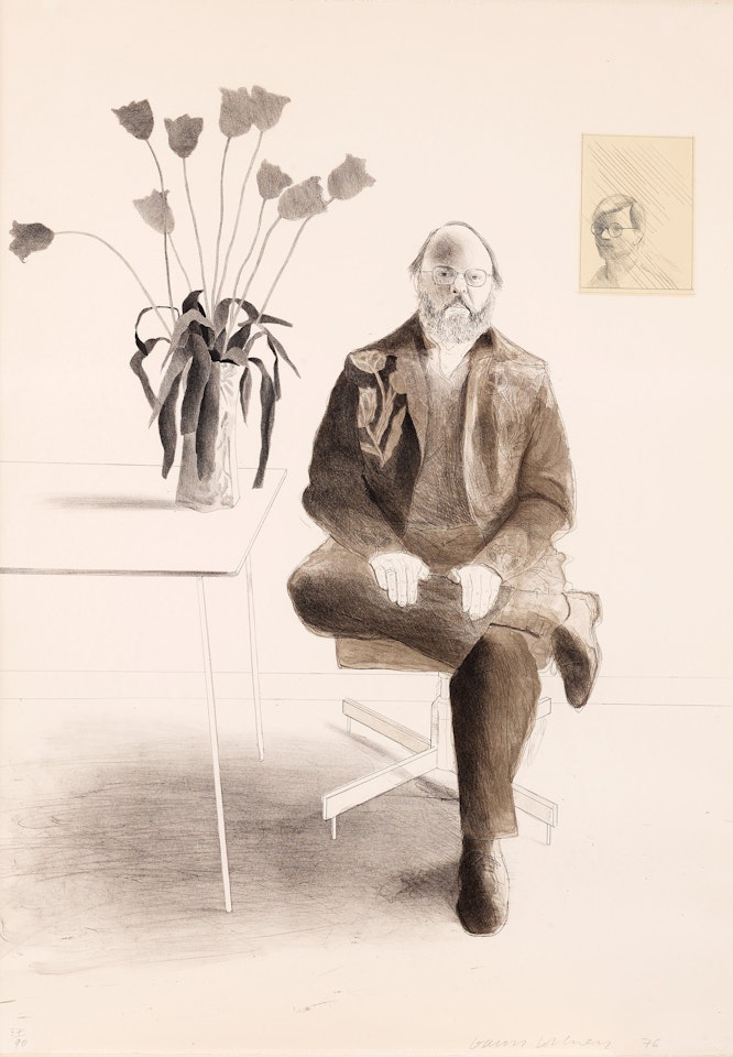 "Henry with tulips", from "Friends" by David Hockney