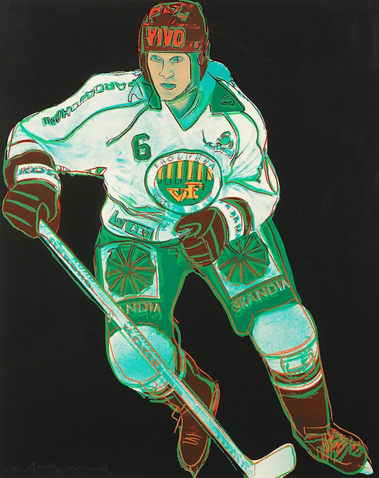 "Frolunda Hockey Player" by Andy Warhol