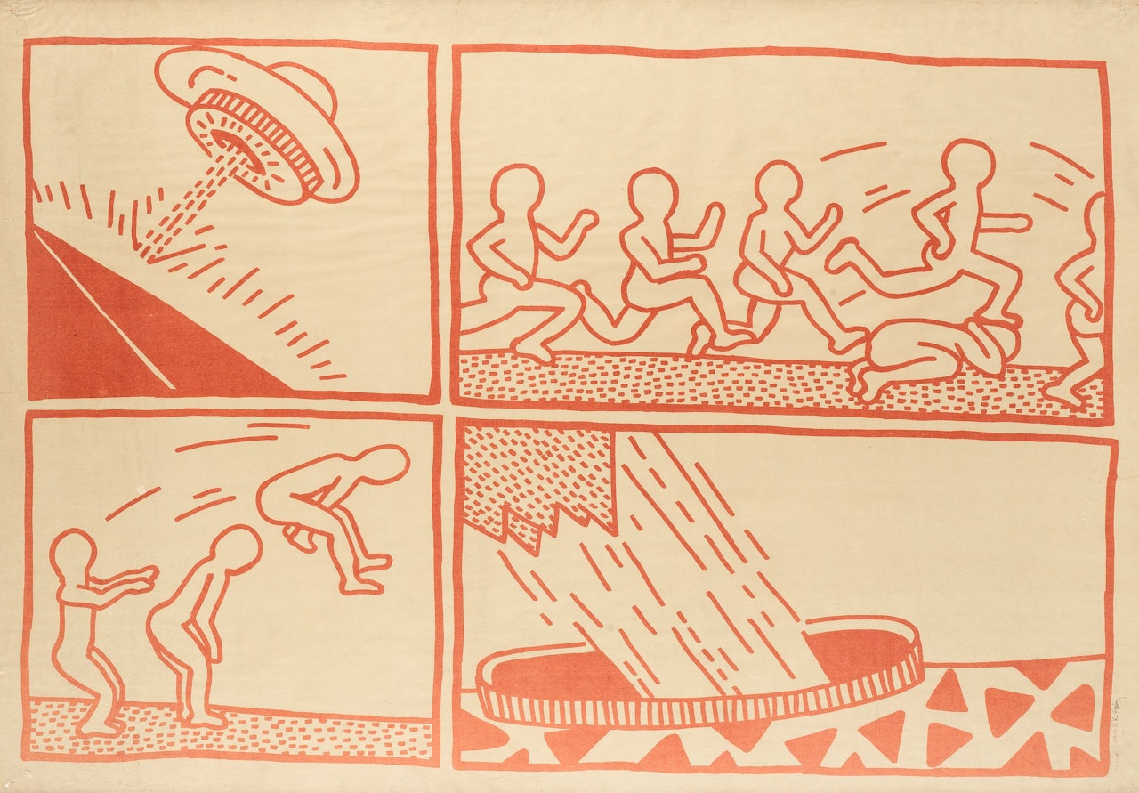 "Blueprint drawing" by Keith Haring