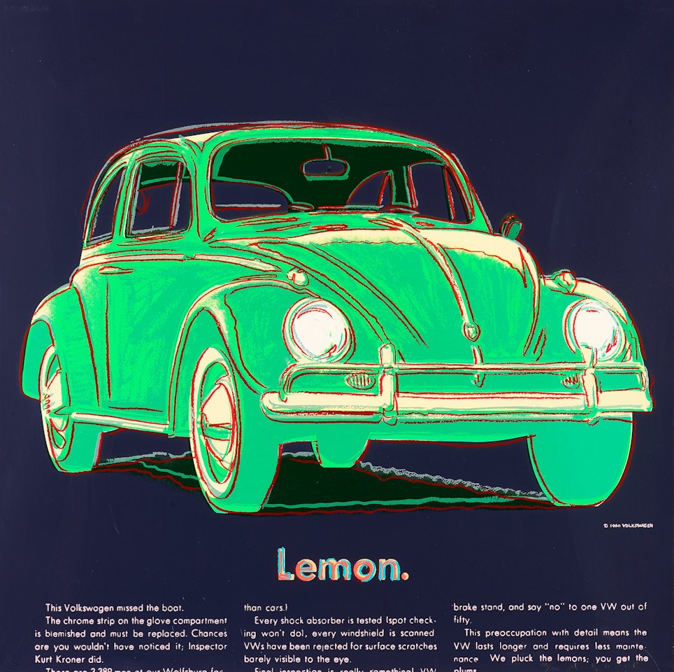 "Volkswagen", from: "Ads" by Andy Warhol