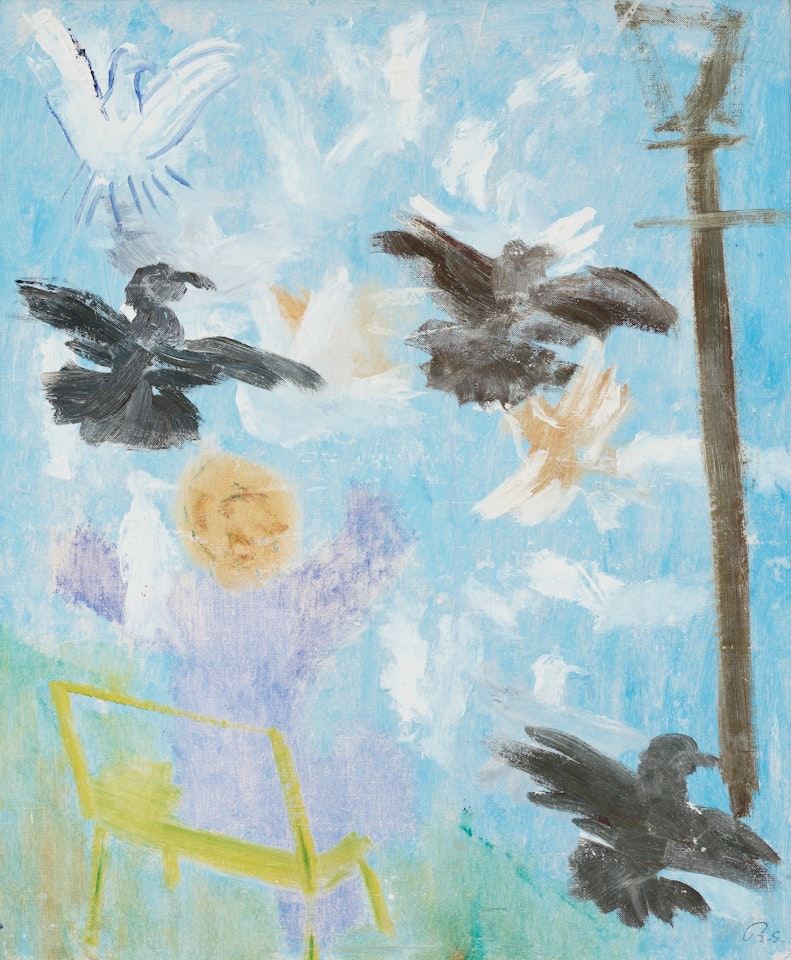 Man with birds by Ragnar Sandberg