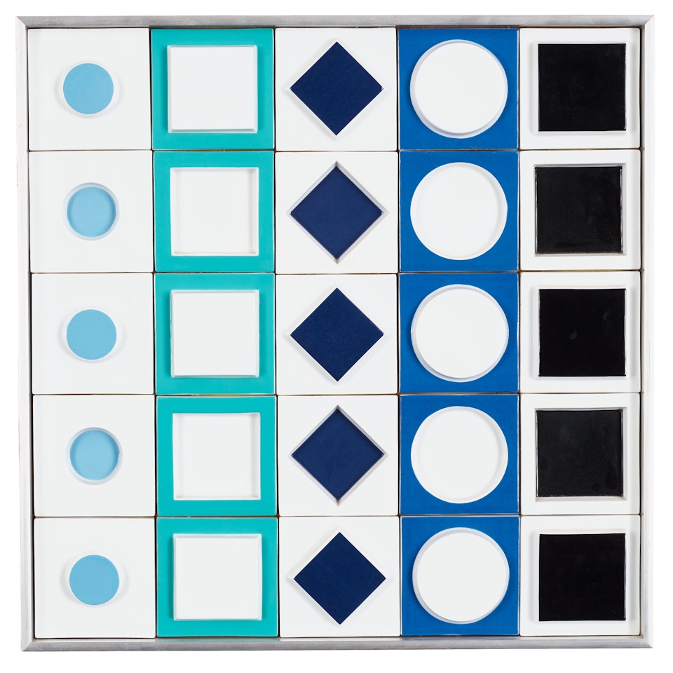 A Victor Vasarely porcelain relief by Victor Vasarely