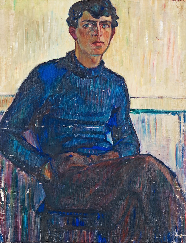 Portrait of Karl Edvard Holmström ("Ilja") by Gosta Adrian-Nilsson