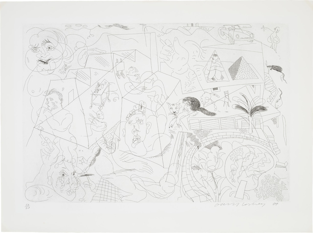 House Doodle (Gemini G.E.L. 1189, M.C.A.T. 255) by David Hockney