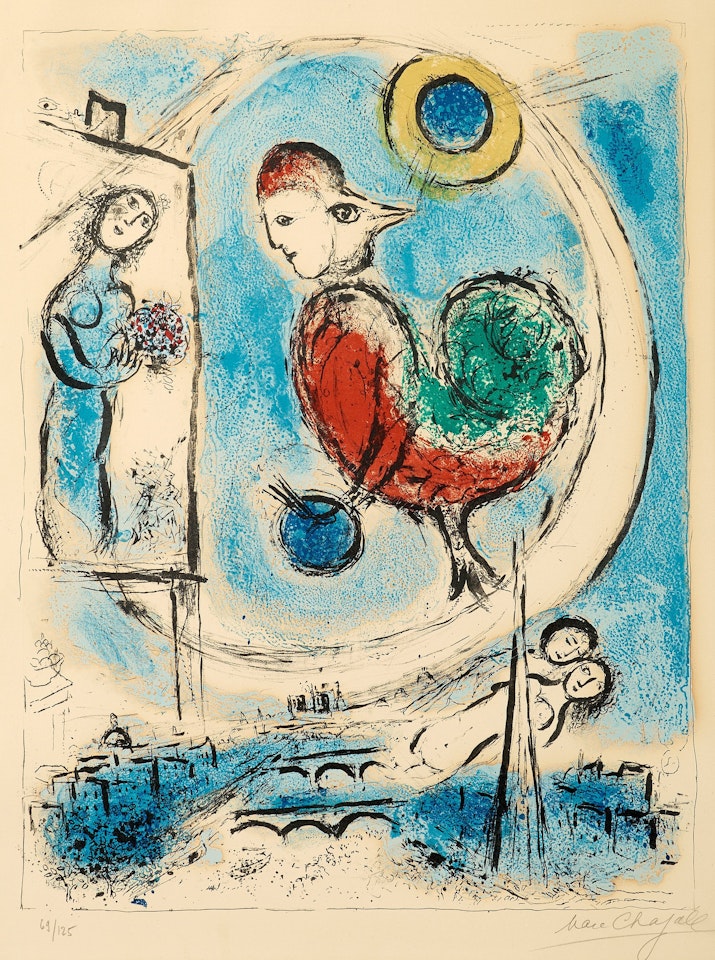 "Coq sur Paris" by Marc Chagall