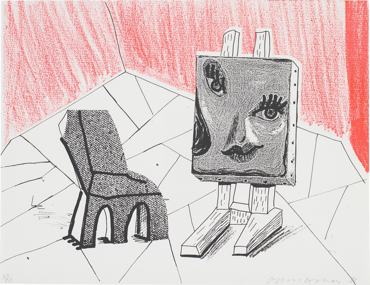 Celia with Chair (M.C.A.T. 306) by David Hockney
