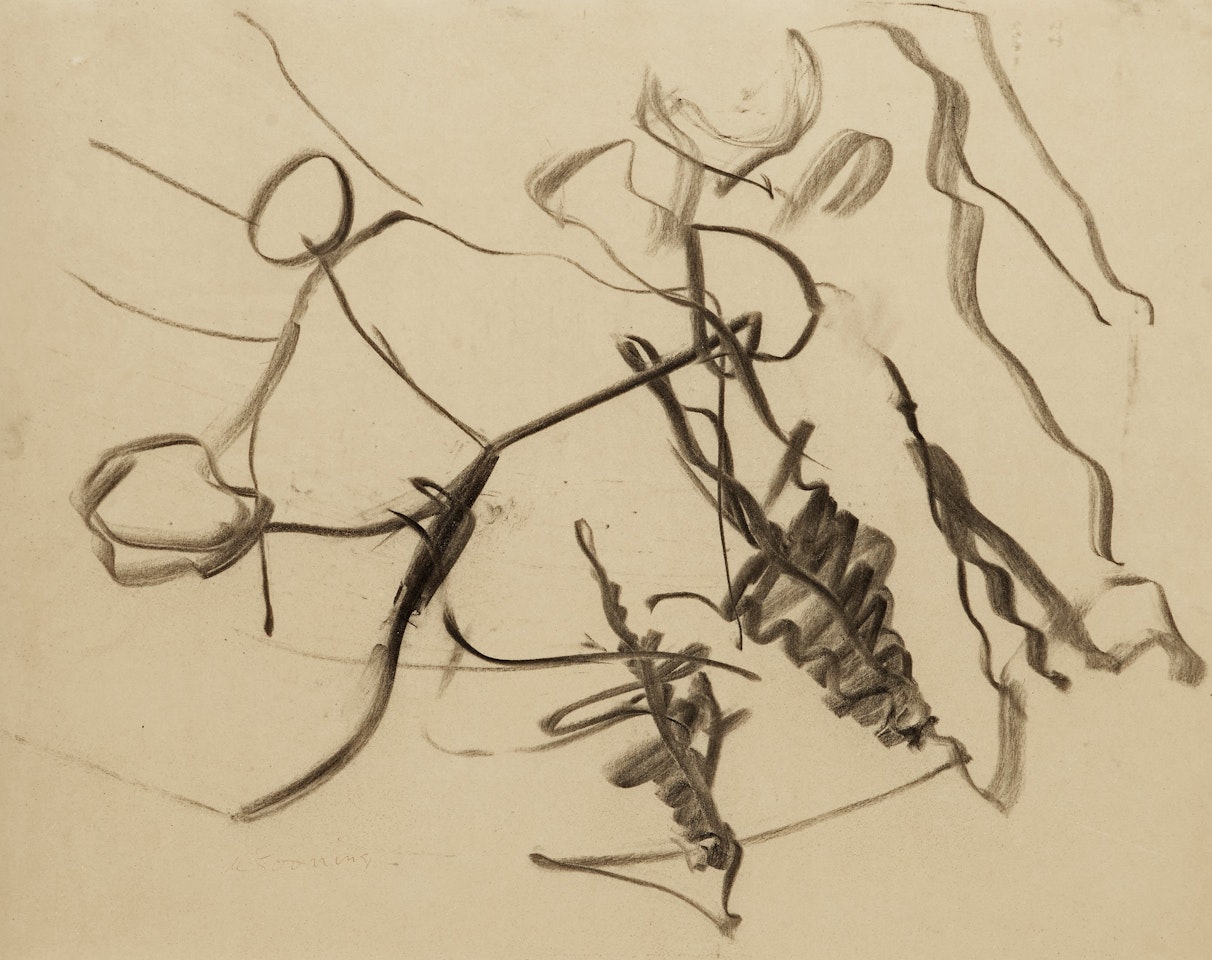 Untitled, woman in a landscape by Willem de Kooning