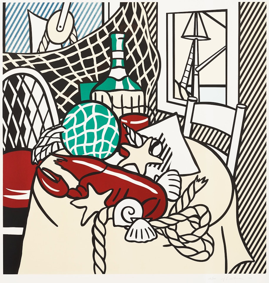 "Still life with lobster", from: Six still life series" by Roy Lichtenstein