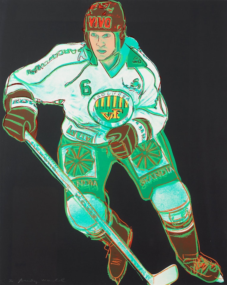 "Frölunda Hockey Player" by Andy Warhol