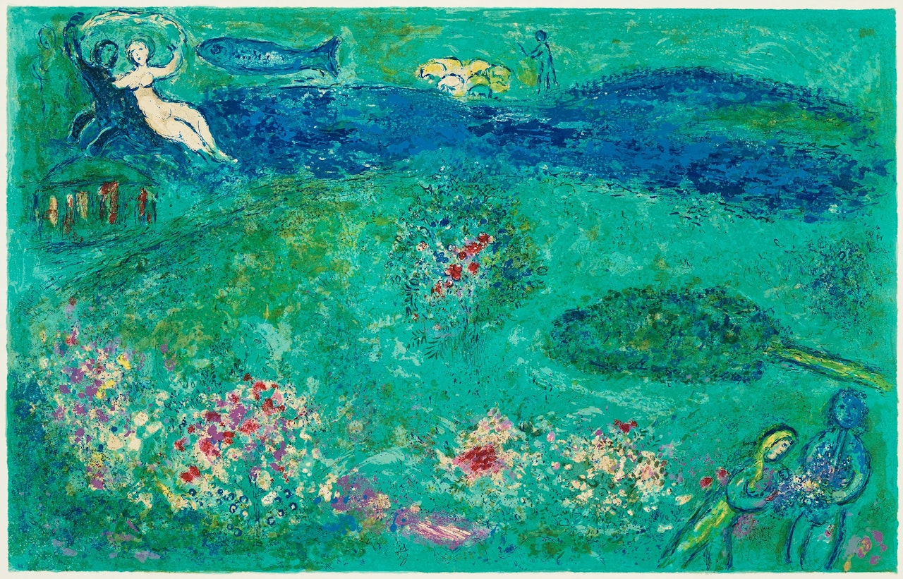 "The orchard" (Le verger) , from: "Dahpnis et Chloé" by Marc Chagall