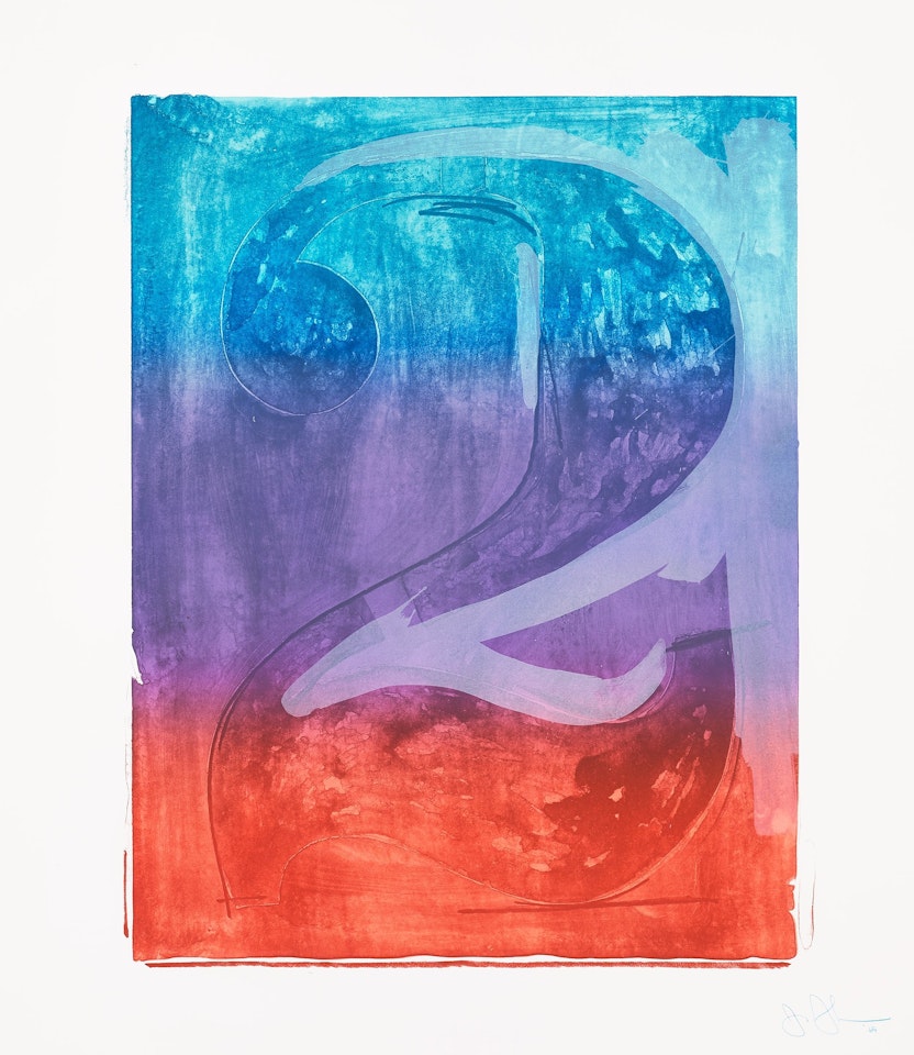 "Figure 2", from: "Color numeral series". by Jasper Johns