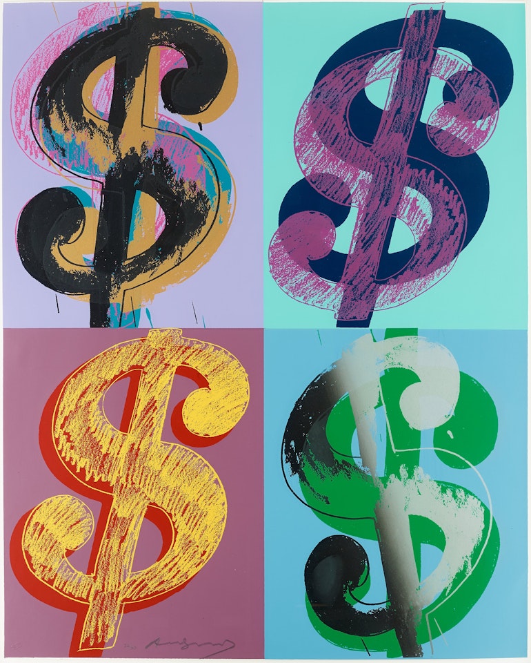 "$ (Quadrant) " by Andy Warhol