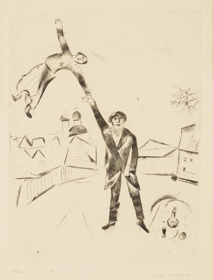 "Der Spaziergang", ur : "Mein Leben" by Marc Chagall