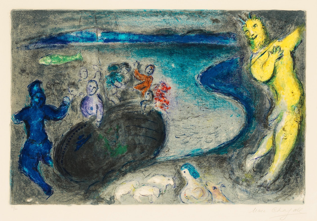 "Le songe du capitaine Bryaxis", from: "Daphnis et Chloé" by Marc Chagall