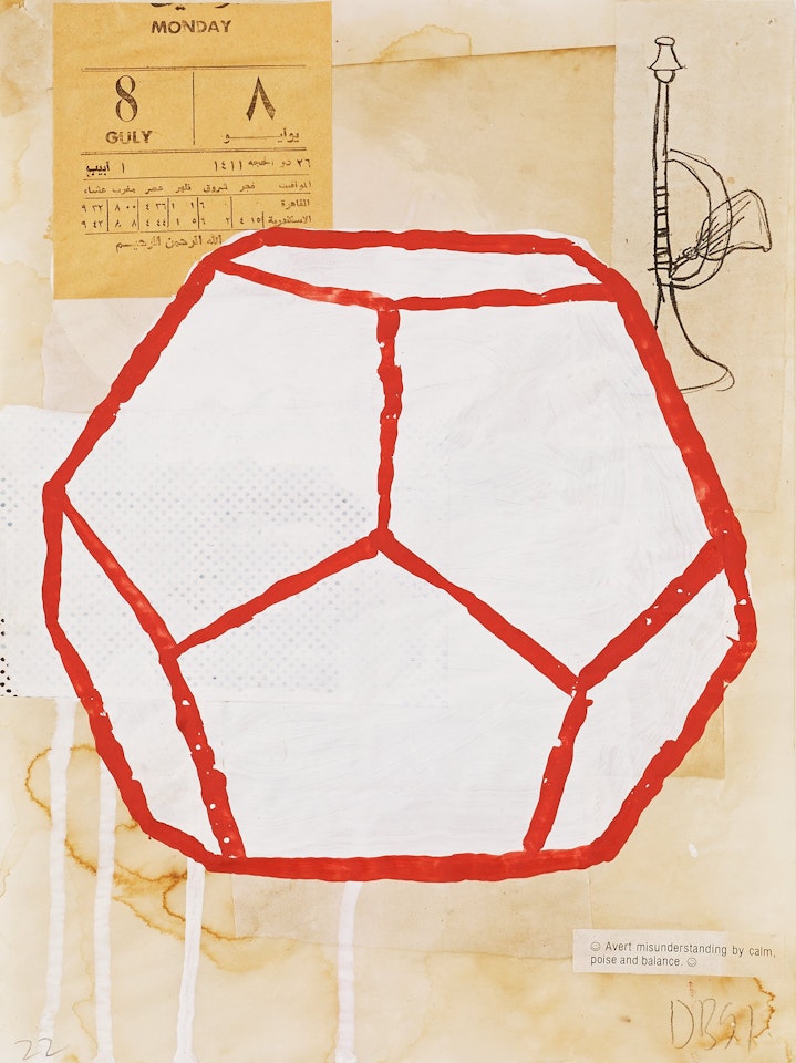 "Red Line Drawing" by Donald Baechler