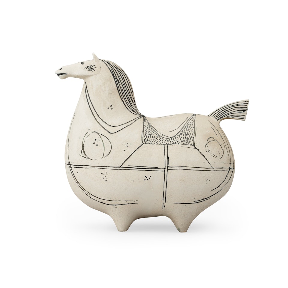 A Stig Lindberg stoneware figure "Springare" by Stig Lindberg