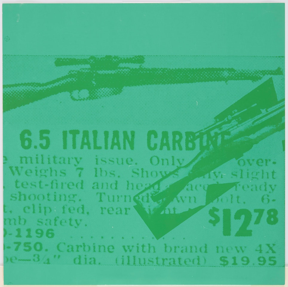 Plate 37, Italian Carbine, from: "Flash - November 22, 1963" by Andy Warhol