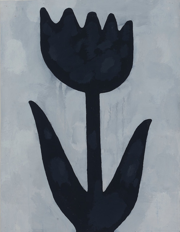 "Black Flower Study" by Donald Baechler