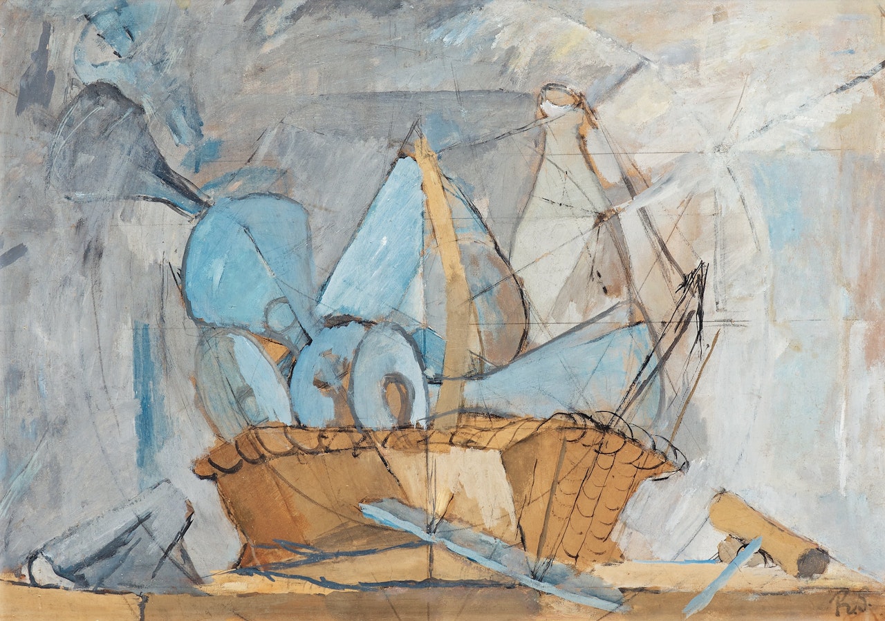 "Korg med glas" (Basket with glasses) by Ragnar Sandberg