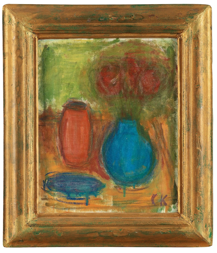 Still life with flowers and vases by Carl Kylberg
