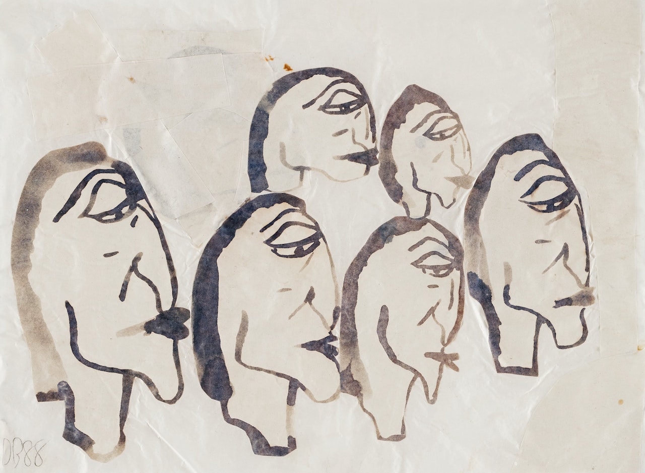 Untitled, collage after Picabia by Donald Baechler