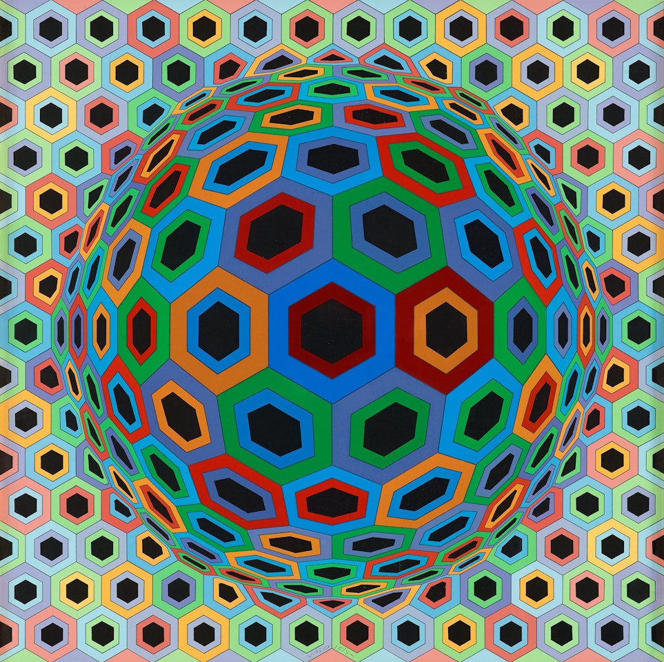 "Sin Hat 33". by Victor Vasarely