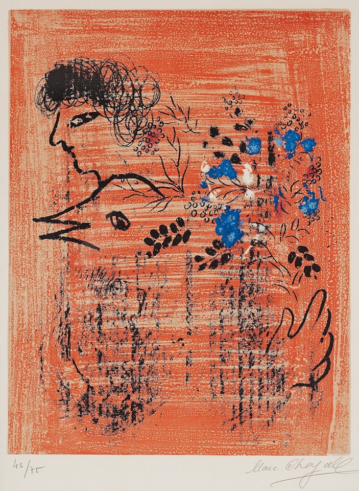 "Bouquet à l"oiseau" by Marc Chagall