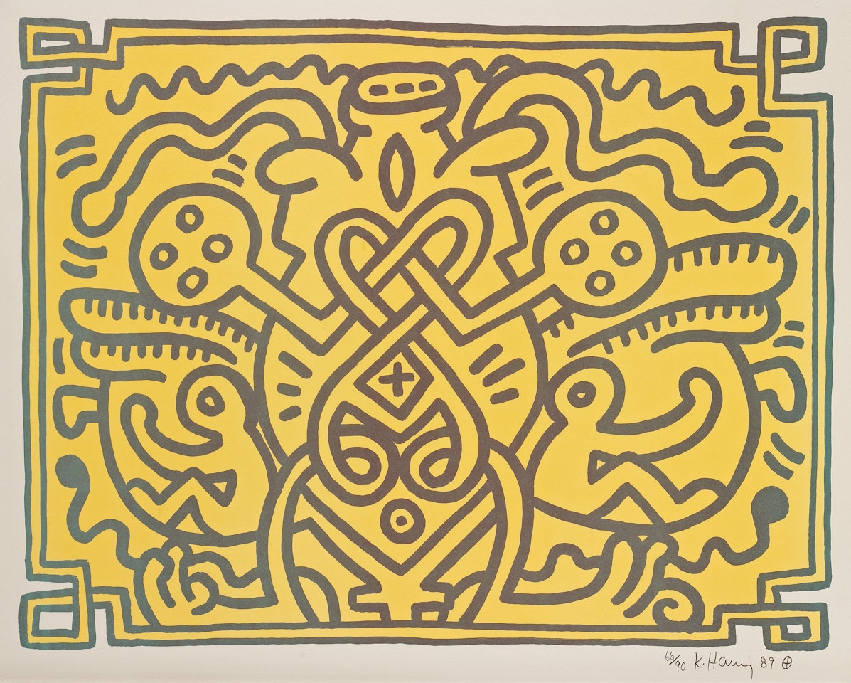 "Chocolate Buddha 4" by Keith Haring