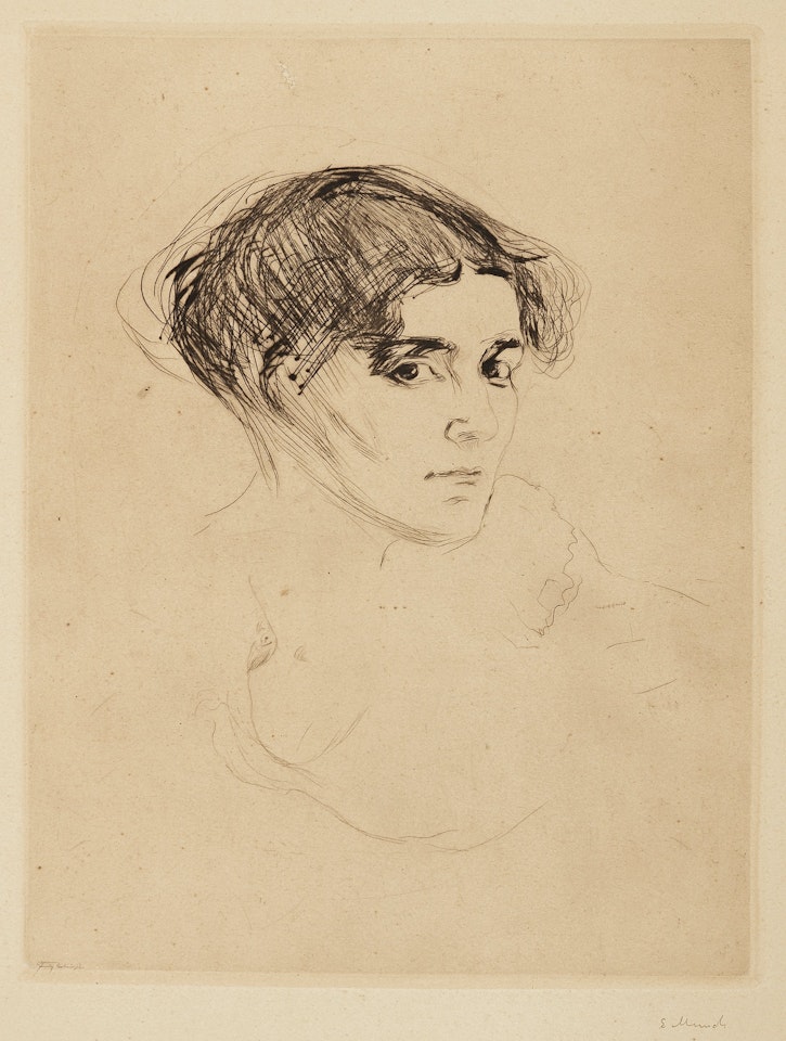 ”Woman"s Head" (Kvinnehode/Frauenkopf) by Edvard Munch
