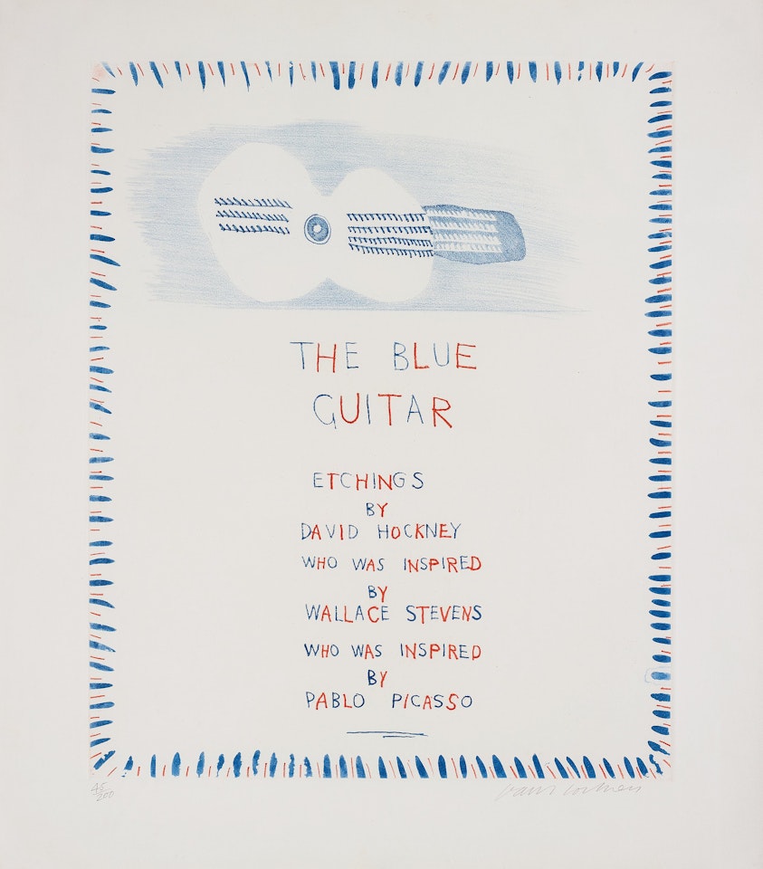 "The Blue Guitar" from: "The Blue Guitar" by David Hockney